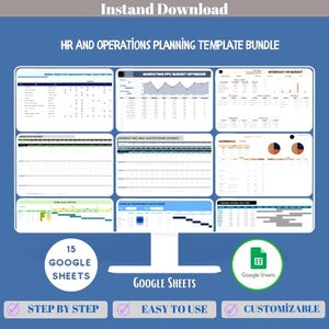 Pacchetto di pianificazione delle risorse umane e delle operazioni Sistema Google Fogli per la pianificazione della forza lavoro, il controllo dei processi e la gestione dei team delle piccole imprese