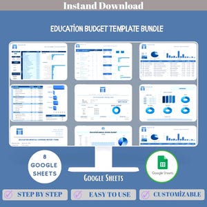 Education Budget Bundle Google Sheets Student Budget Tracker School Expense Planner Education Finance Dashboard