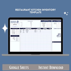 restaurant kitchen inventory template, editable google... Restaurant Kitchen Inventory Template: Food Stock Tracker for Google ...