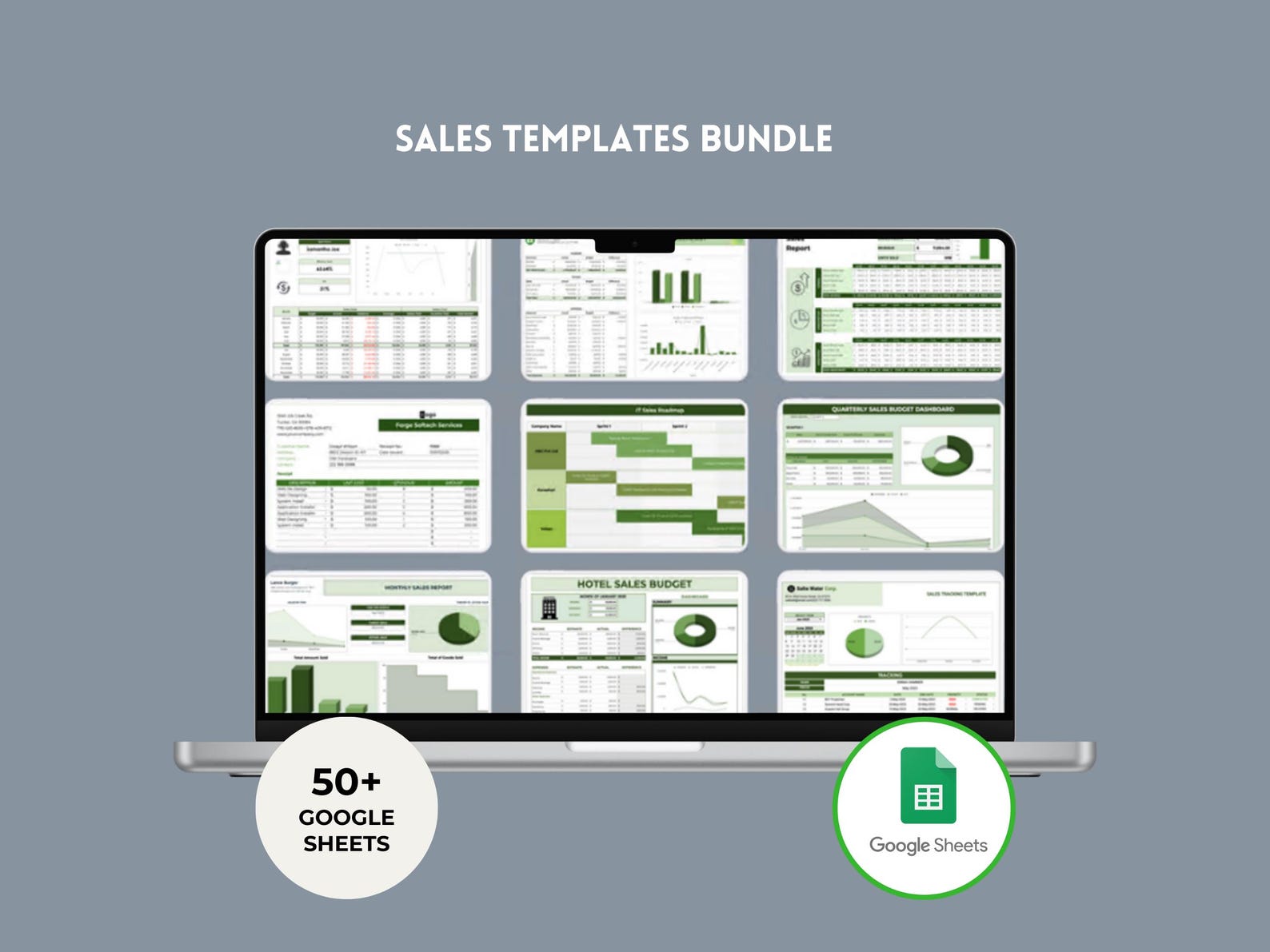 Sales Bundle Google Sheets Templates for KPI Tracking, Sales ...
