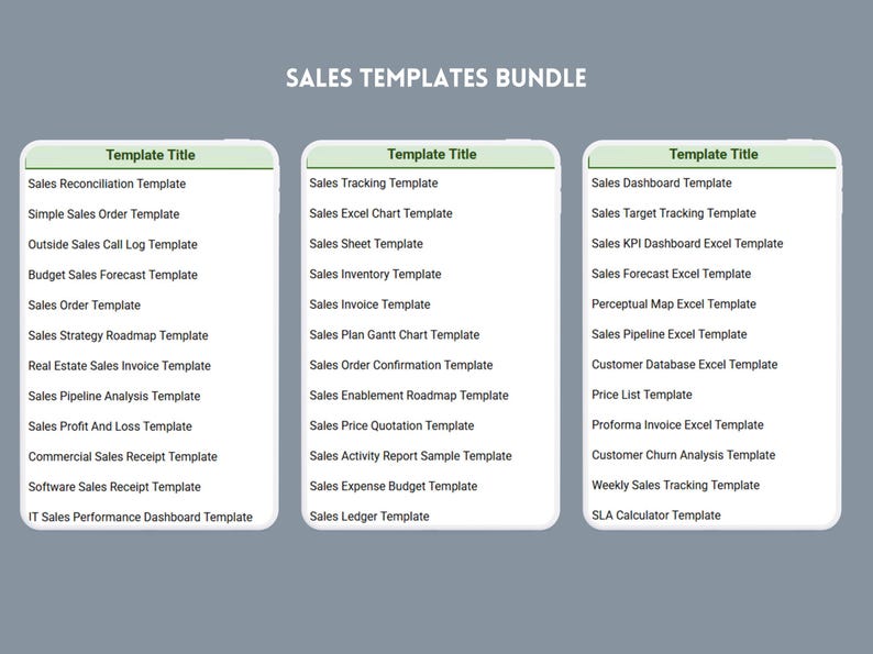 Sales Bundle Google Sheets Templates for Sales Tracking CRM Pipeline ...