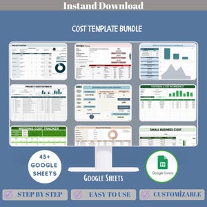 Ultimate Cost Template Bundle Google Sheets Expense Analysis Cost Tracking Budget Planning System
