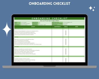Onboarding Checklist Google Sheets Employee Onboarding Tracker New Hire Checklist HR Workflow Task Management Template