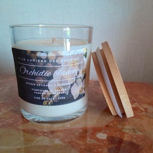 WHITE ORCHID | Scented handmade candle | Soy wax | 220g