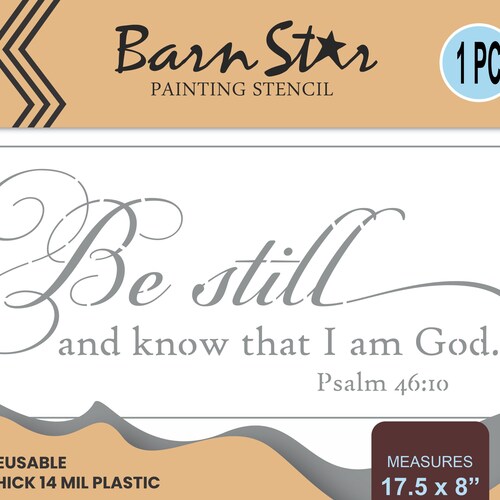 Be Still and Know I Am God Stencil by Studior12 Christian Etsy