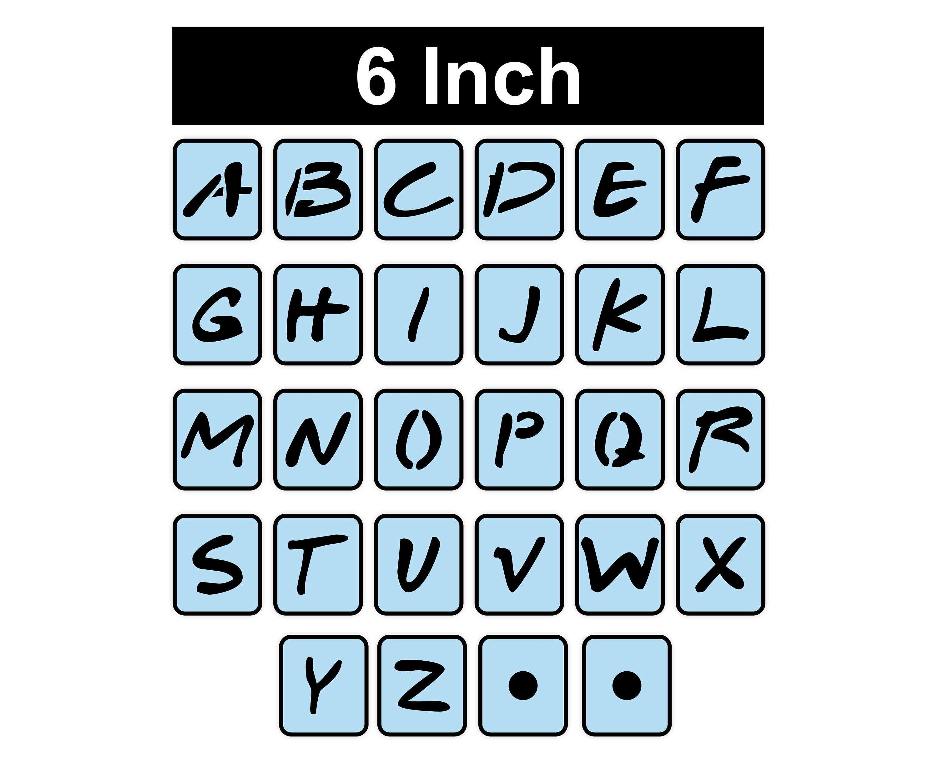 26 Pc Friends Font Letters Stencil Kit Reusable 6 Inch Etsy
