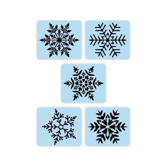 5 Snowflake Stencils Super Bundle Paint Your Own Wood Sign
