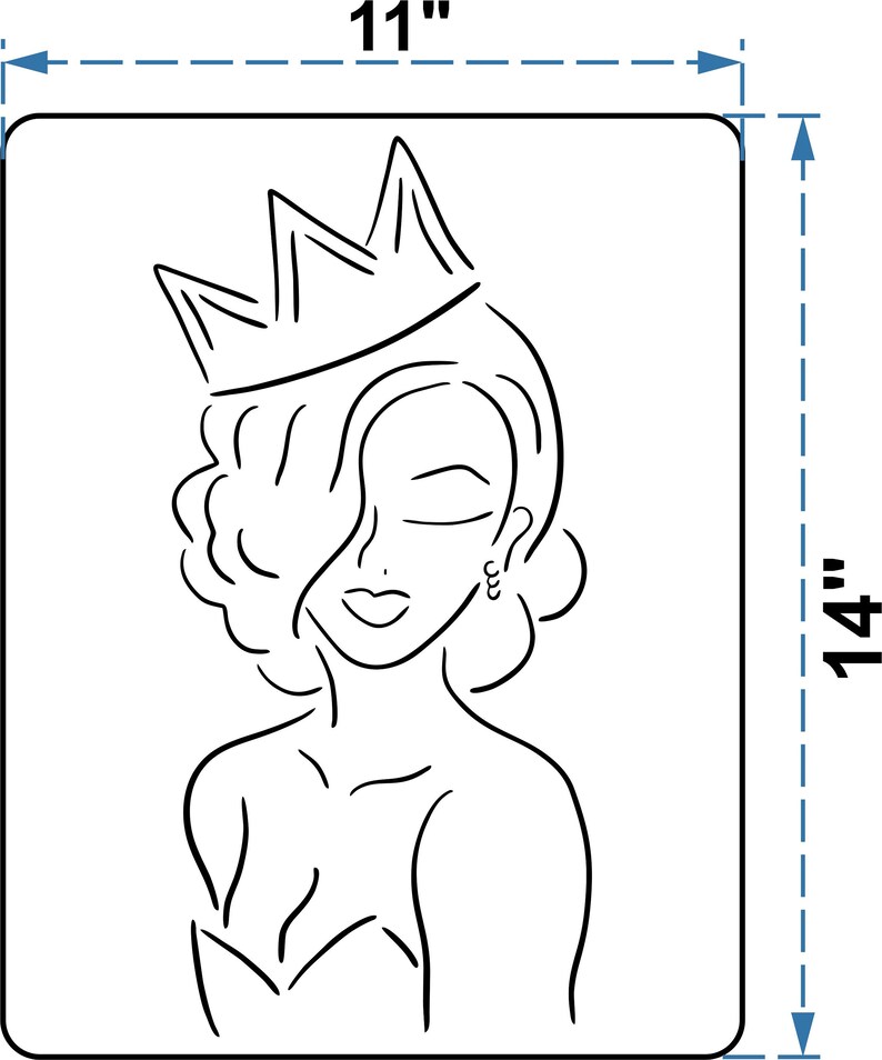 Queen Woman Crown Stencil for Paint Parties Pretty Woman Etsy New Zealand