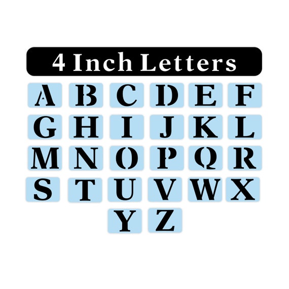 Alphabet Number Stencils 4 inch 26 Pack Letters Numbers Stencil Templates, Size: 26 Letters + 10 Numbers, Brown