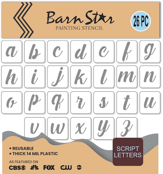 Display Script Cursive Made To Order Stencils Stencil