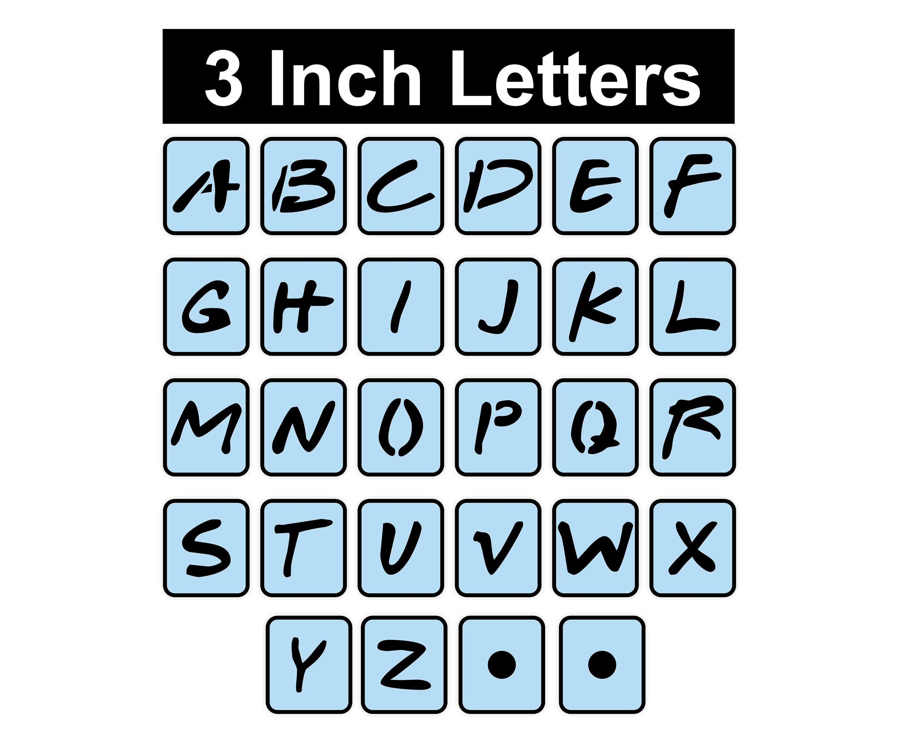 3 Inch Alphabet Letter Stencils for Painting - 70 Pack Letter and Number  Stencil Templates with Signs for Painting on Wood, Reusable Alphabet  Letters