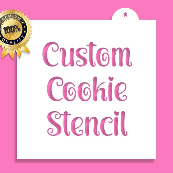 Custom Cookie Stencil, Royal Icing Calligraphy Stencil, Designed Cookie, Patterned Baking & Cake Decorations, Cookie Lovers Gift