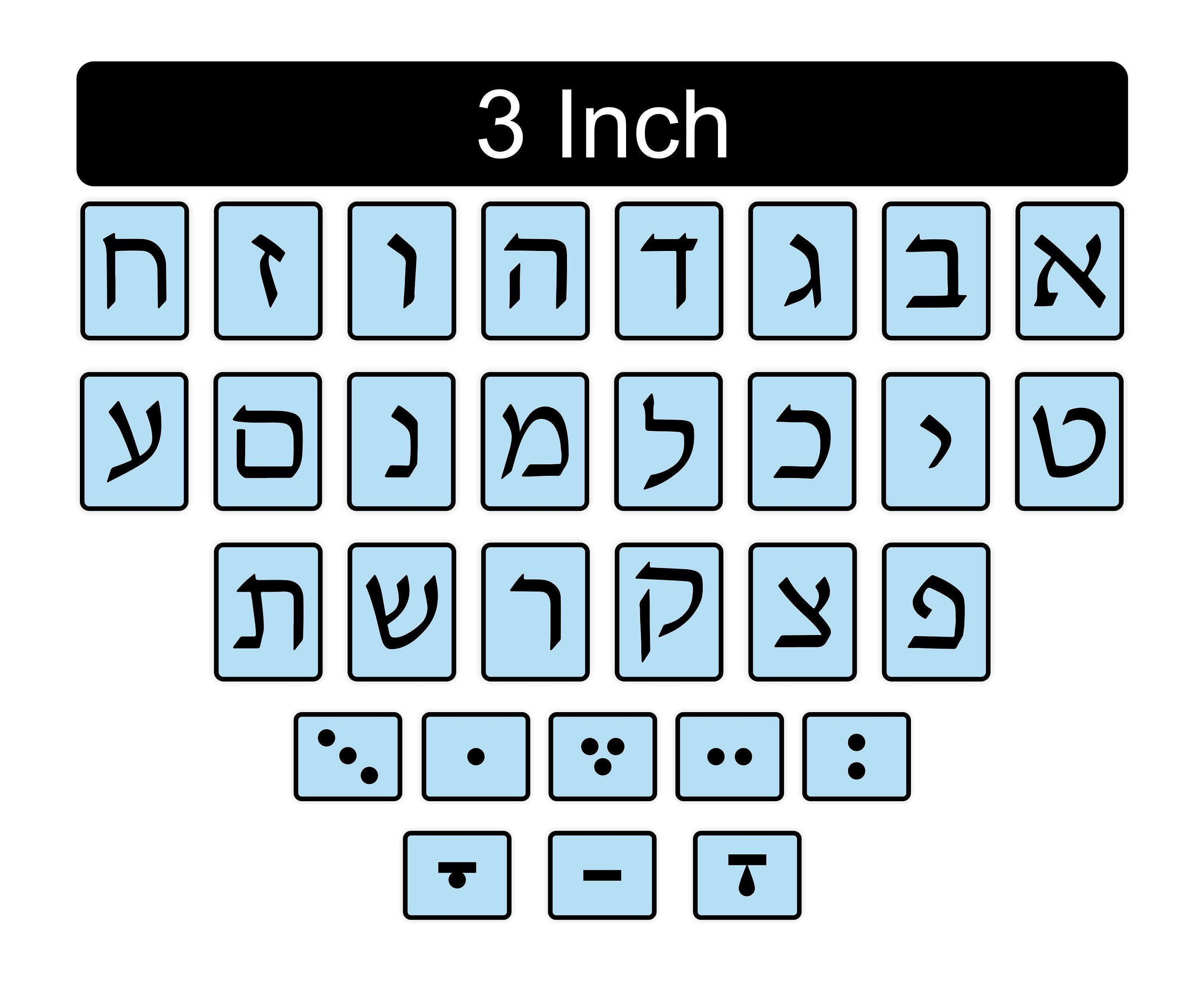 Hebrew Alphabet Letters Stencil Kit Reusable 3 Inch | Etsy
