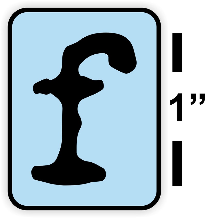 Typewriter Font Letters Stencil Kit Reusable 1 Inch Etsy