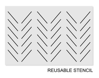 Herringbone Stencil | Wall & Furniture Stencil | Scandinavian Pattern For DIY Projects | Wall Stencil |  Herringbone Painting Template