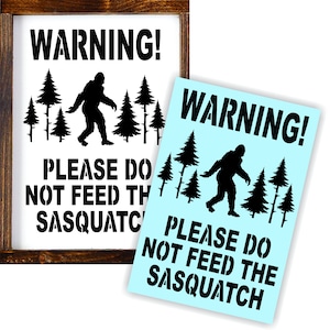 Sasquatch Bigfoot Stencil, 8x10, Reusable, Paint Your Own Wood Sign