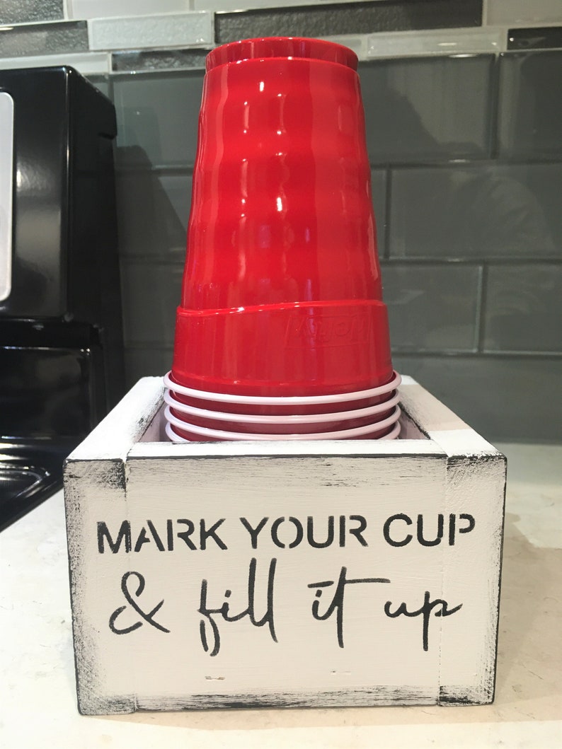 Solo Cup Holder Stencil Kit- 4 Pieces Reusable Paint Your Own Wood Plastic Stencil Set