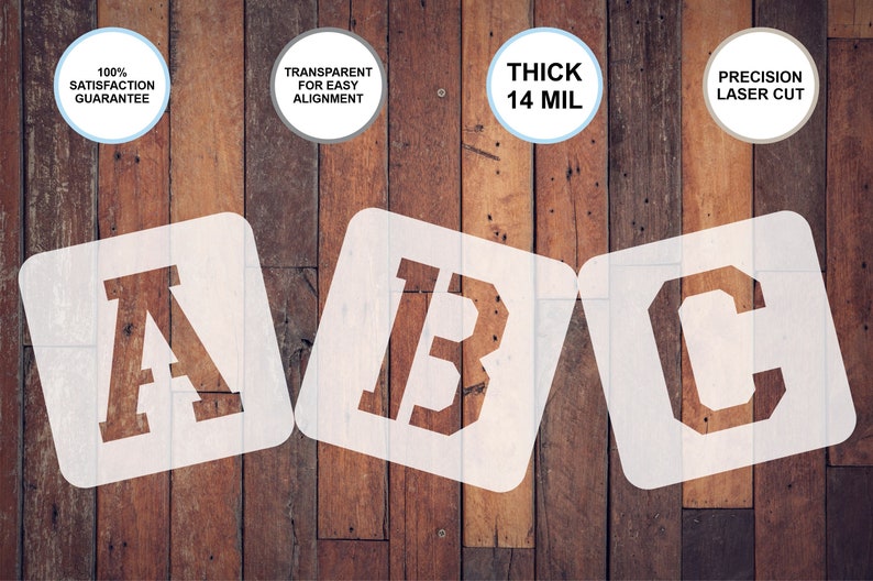 Varsity Alphabet Letters Stencil Kit Reusable Choose Your Etsy
