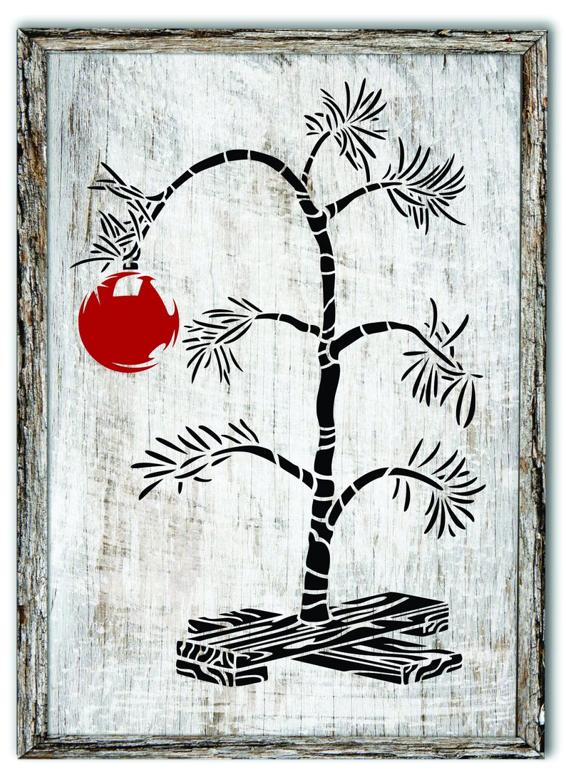 Charlie Brown Christmas Tree Reusable Stencil for Wood Sign | Etsy