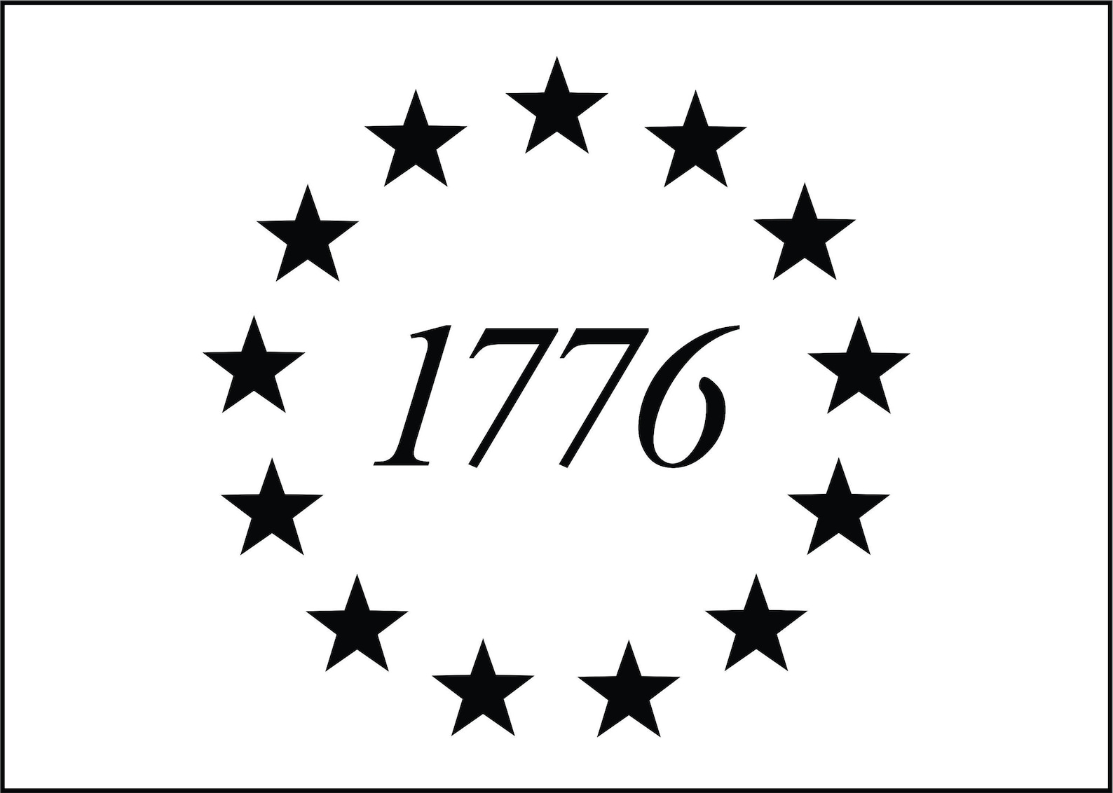 1776 Flag Stencil 13 Star Union Betsy Ross Flag Stars | Etsy