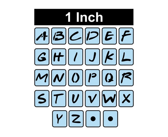 1 Inch Letter Stencils Symbol Numbers Stencil 68 Pcs Reusable