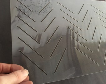 Herringbone Stencil, Paint Your Home Decor, Wall Paper Template