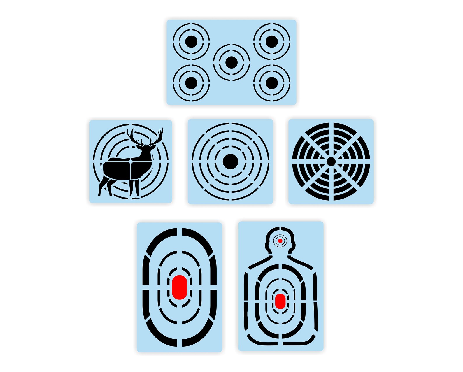 Shooting Targets STENCIL Super Bundle Paint Your Own Etsy