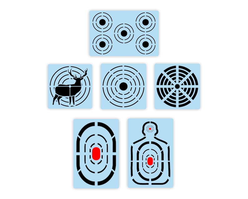 Shooting Targets STENCIL Super Bundle Paint Your Own Etsy