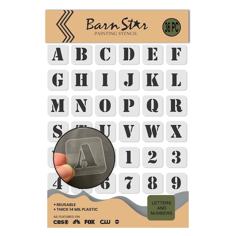 Jscript Stencil Stencils Military Numbers - Etsy