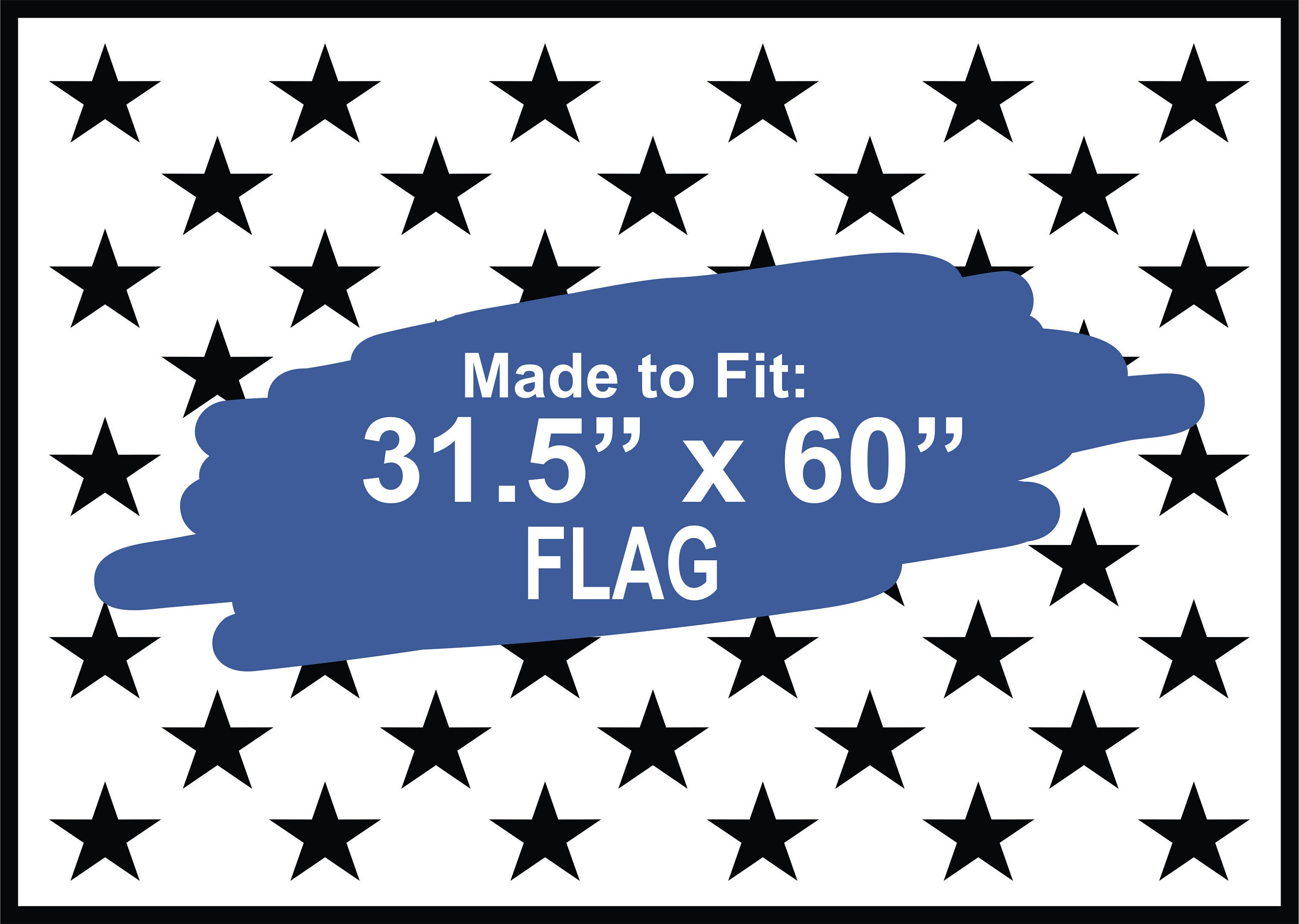 Stars Union for 60" Flag Reusable Stencil, For Painting a Wood Sign, 17" x 24" Union Size