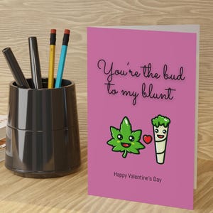 Tarjeta de San Valentín para fumetas, tarjeta de San Valentín para amantes de la marihuana, perfecta para los amantes del cannabis, regalo único y divertido, tarjeta de San Valentín 420
