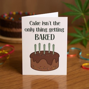 Cartes d'anniversaire vierges, Carte de stoner, Carte de voeux cuite au four 420, Carte de stoner cuite au four, Carte de stoner, Carte d'anniversaire à thème 420