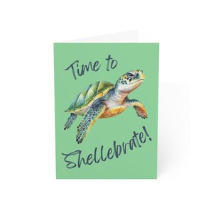 Cartes vierges, Carte de célébration, Carte de voeux pour amoureux des tortues, Carte pour amoureux de l'océan, Carte de félicitations, Carte de célébration sur le thème de l'océan