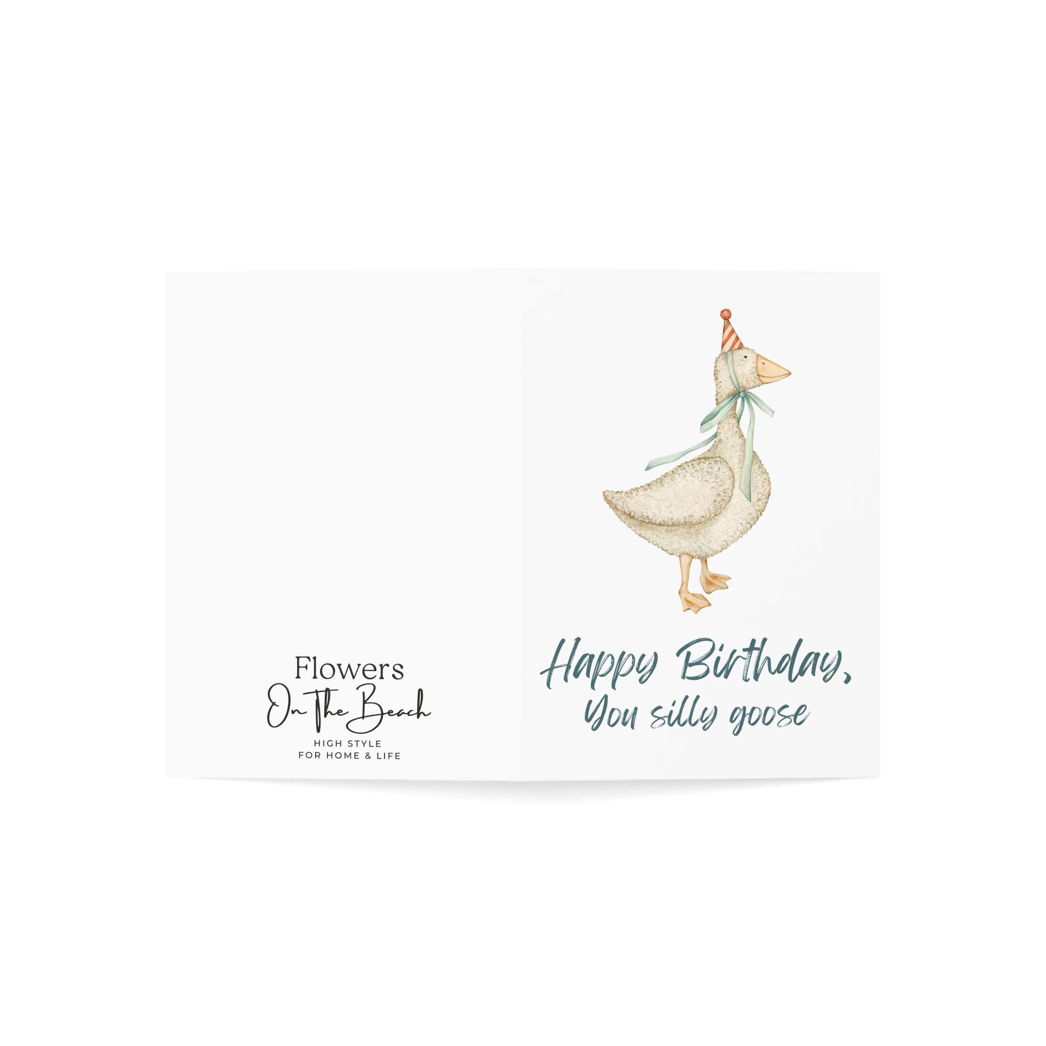 Silly Goose Birthday Card, Water Color Goose, Blank Inside - Etsy