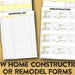 New Home Building Organizer New Home Construction Forms | Etsy Australia