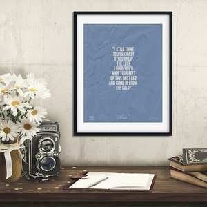 Poetry art print, Poetry wall aret, Original poem, Bottle Big Enough poem art print, Couple poem, Breakup poem