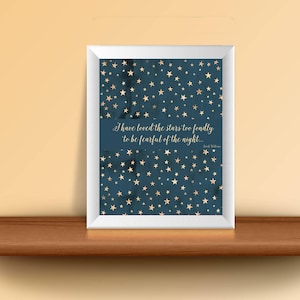The Old Astronomer poem, loved the stars quote, Sarah Williams poem, astronomy gift, astronomy art, afraid of the dark. poem art
