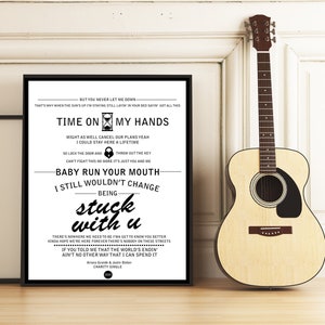 Stuck With U song art, Justin Bieber wall art, Ariana Grande wall art, Pandemic wall art, Love song wall art, Romantic gift, Couple gift