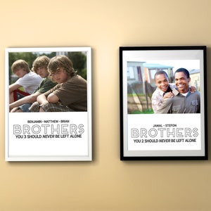 Brothers funny wall art, Brothers print decor, Funny boy mom gift, Custom brother gifts, boy mom gift printable
