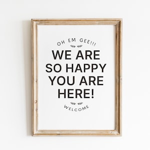 Funny welcome sign, Entryway sign, Foyer art print,  Front door gift, New homeowner gift, New Home decor gift, Housewarming gift