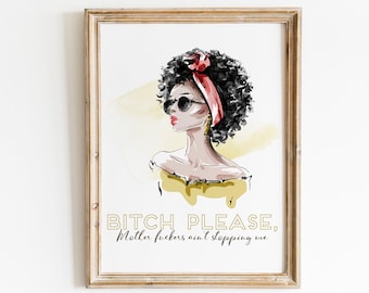 Girl Boss art print, Office wall decor, Boss lady art print, Beyonce art print, Office Decor, Motivation art print, new job gift, bff gift