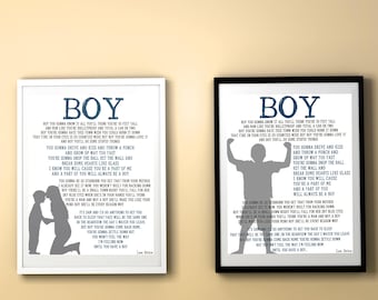 Boy Lee Brice lyric poster, boy room decor, boy nursery decor, music decor, music art, gift for son