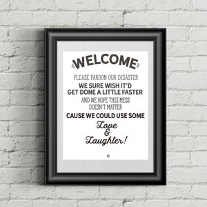 Sorry Renevation Signs Pardon Our Construction Sign - Etsy