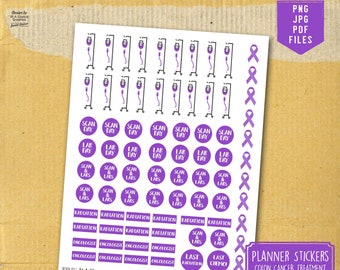 Hodgkin Lymphoma cancer treatment planner stickers, Chemo appointment stickers, Cancer patient gift, Caregiver gift