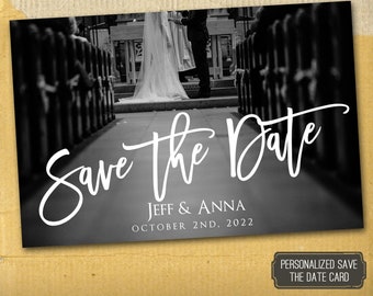 Unique Save the Date Card,  Printable save the date card, save the date card, wedding aisle save the date card, Digital image