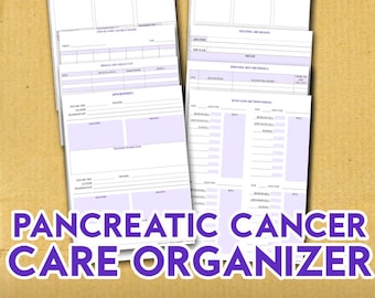 Pancreatic Care Organizer, Cancer Care Forms, Cancer Care Organizer, Cancer Care Binder, Cancer Care Planner,  Caregiver Gift