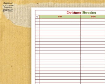 Christmas gift idea organizer, Christmas gift planner, Holiday planner, Christmas Binder, Christmas shopping list