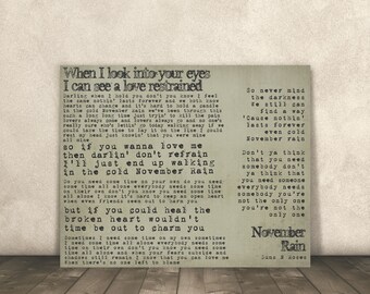 November Rain Etsy