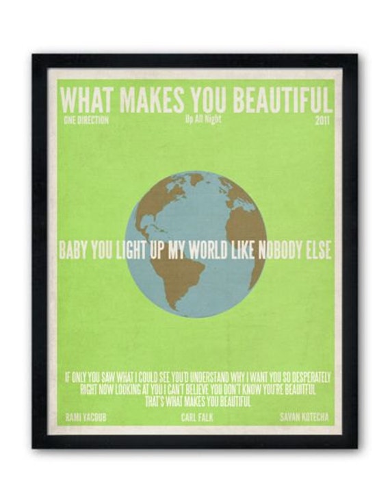 What Makes You Beautiful One Direction Teen Room Decor Etsy