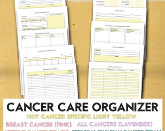 Cancer Care Forms, Cancer Care Organizer, Cancer Care Binder, Cancer patient gift,  Caregiver Gift, Breast Cancer Care Planner